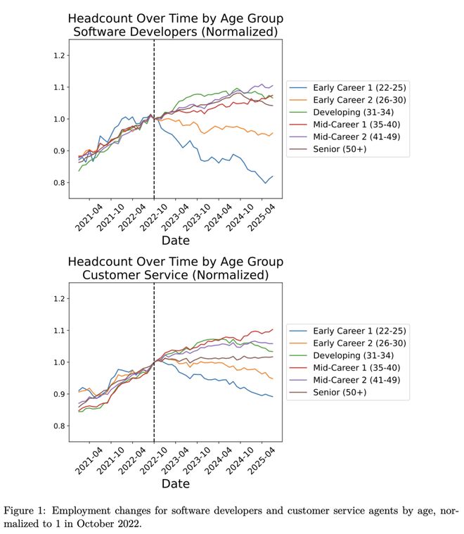 锤：00后20%初级IT岗蒸发AI失业潮来了不朽情缘网站Hinton神预言！斯坦福惊人实(图9)